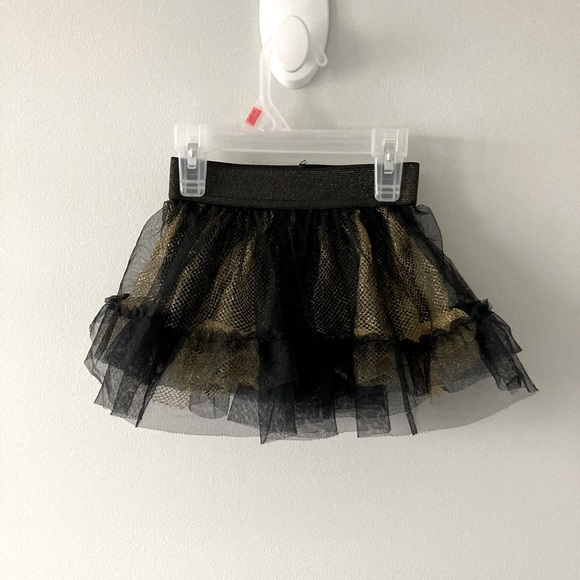 Hello Kitty Baby Girl Gold and Black Tulle Dress - Picture 1 of 4